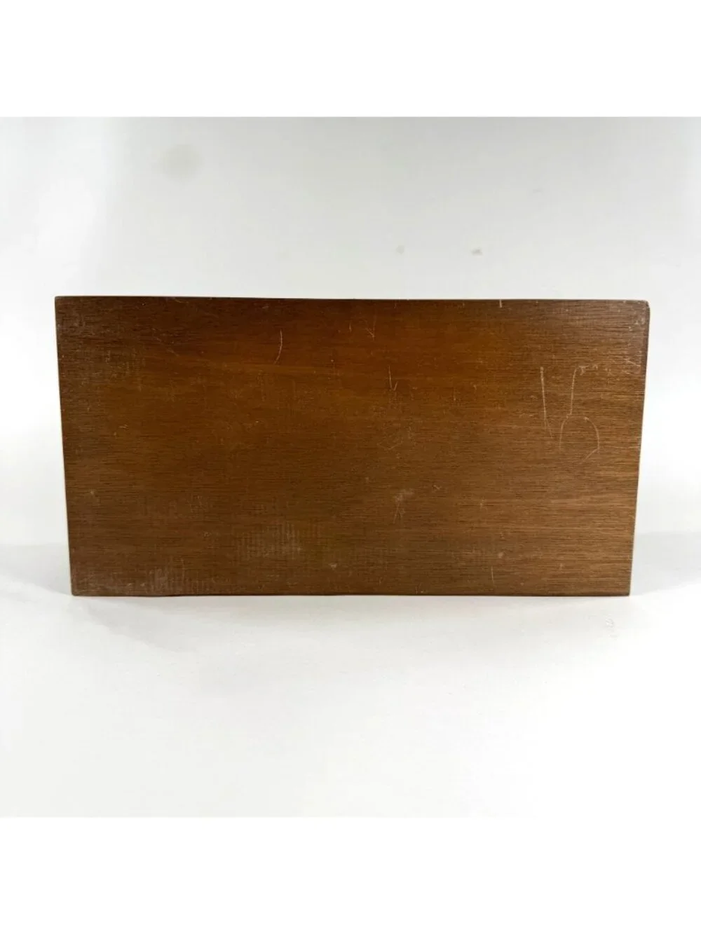 Vintage Men's Dresser Top Wooden Valet Jewelry Box Roll-Top Change Tray